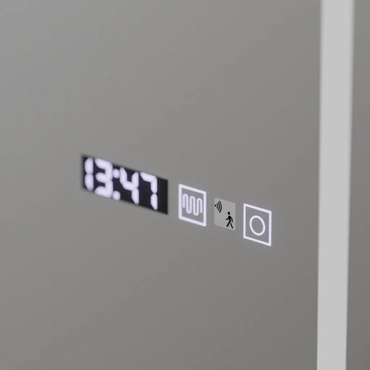 Oglinda LED Rectangula, 60x150cm, Bianca Senzor Radar Marcello, Sistem Dezaburire, Ceas & Termometru, Dimabila, Dressing Couture