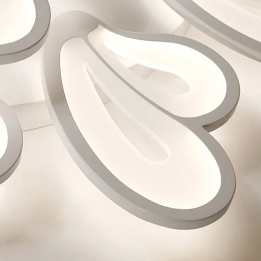 Lustra LED cu telecomanda BLOSSOM, 60W, 5 Petale, lumina Rece/Calda/Neutra, Dimabila, Alb