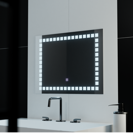 Oglinda LED Rectangulara, 80x60cm, Grid Light Basic Touch