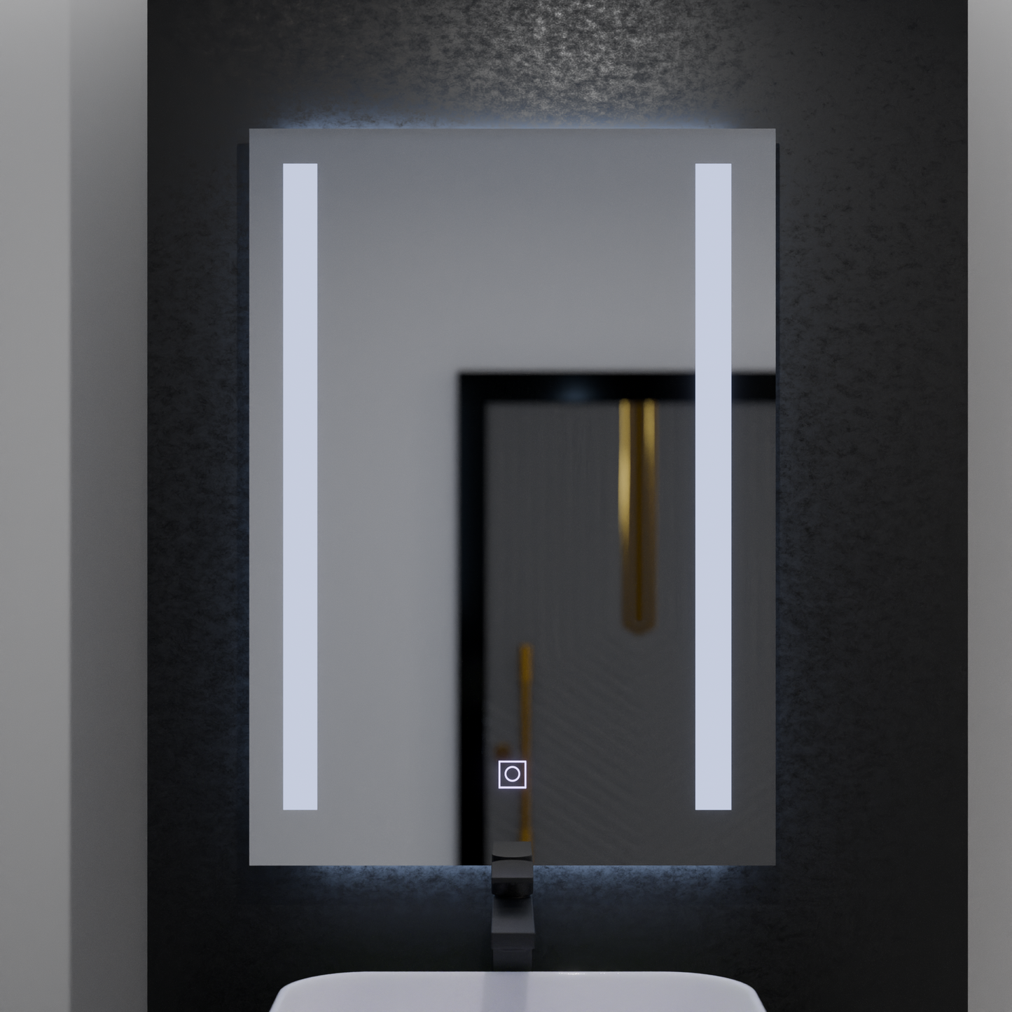 Oglinda LED Rectangulara, 50x70cm, Dual Light Basic Touch