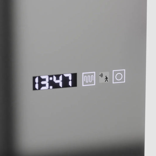 Oglinda LED Rectangulara, 60x150cm, Alessia Senzor Radar Marcello, Sistem Dezaburire, Ceas & Termometru, Dimabila, Dressing Couture