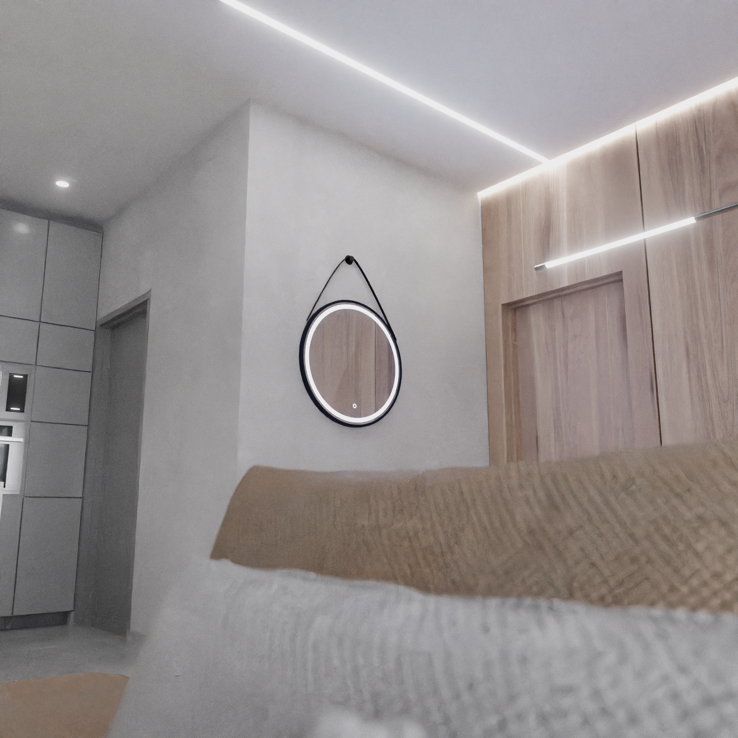 Oglinda LED Rotunda, 60cm, Basic Touch