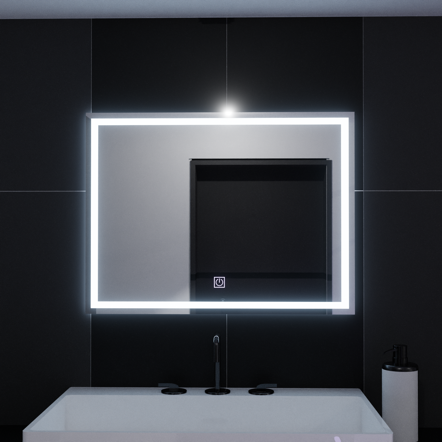 Oglinda LED Rectangulara, 80x60cm, FRAME Basic Touch