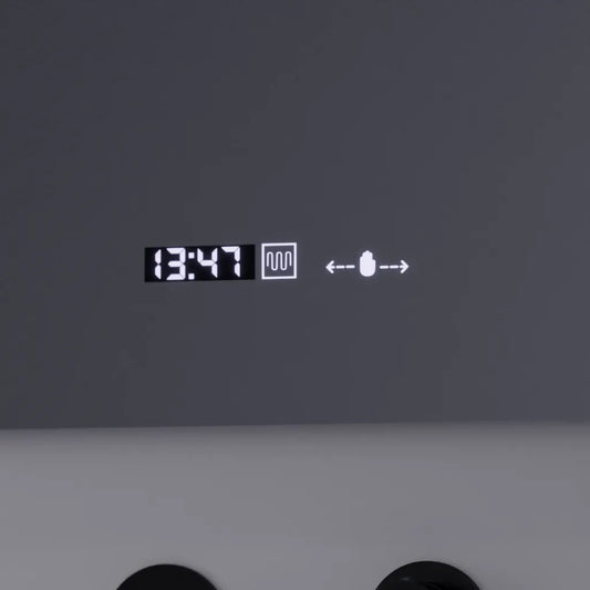 Oglinda LED Rectangulara, 80x60cm, Precision MotionGlow Marcello, Sistem Dezaburire, Ceas & Termometru, Lupa Cosmetica, Dimabila