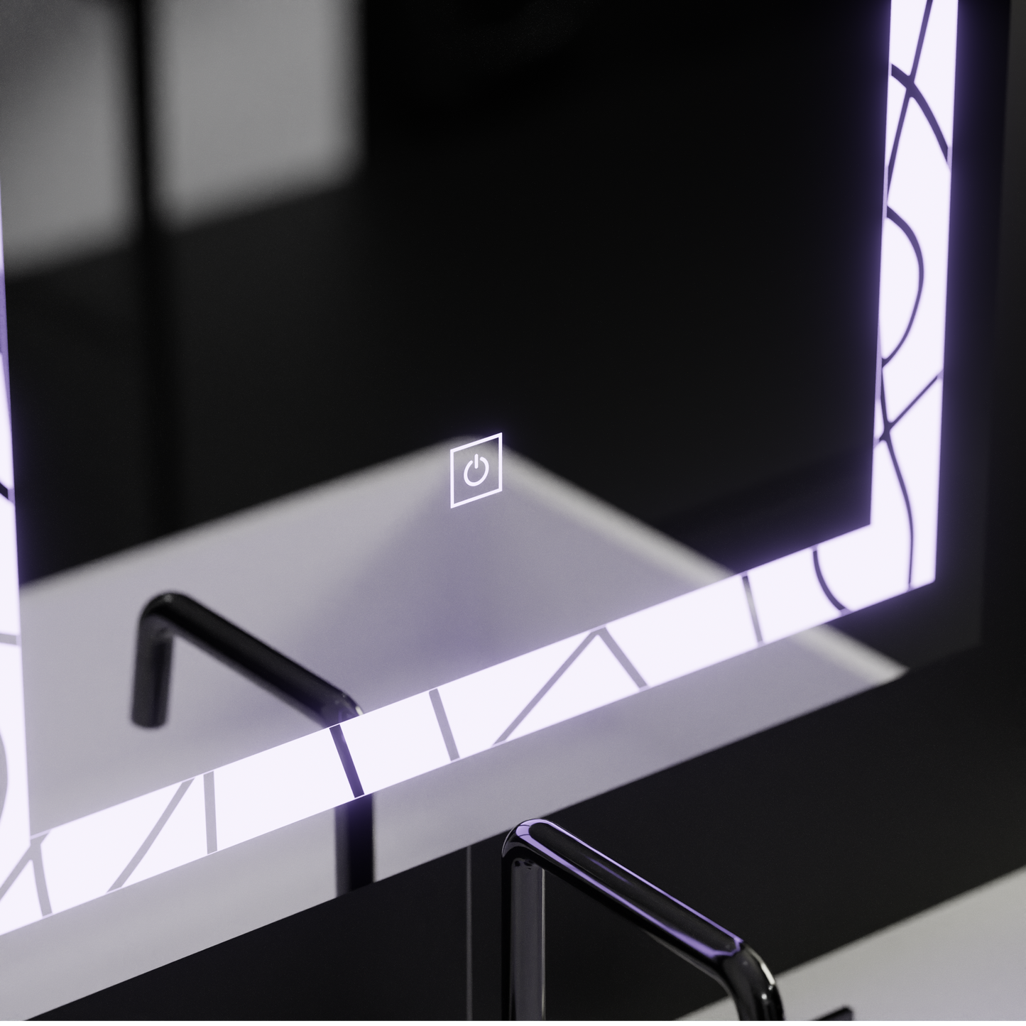 Oglinda LED Rectangulara, 60x80cm, Deco Frame Basic Touch