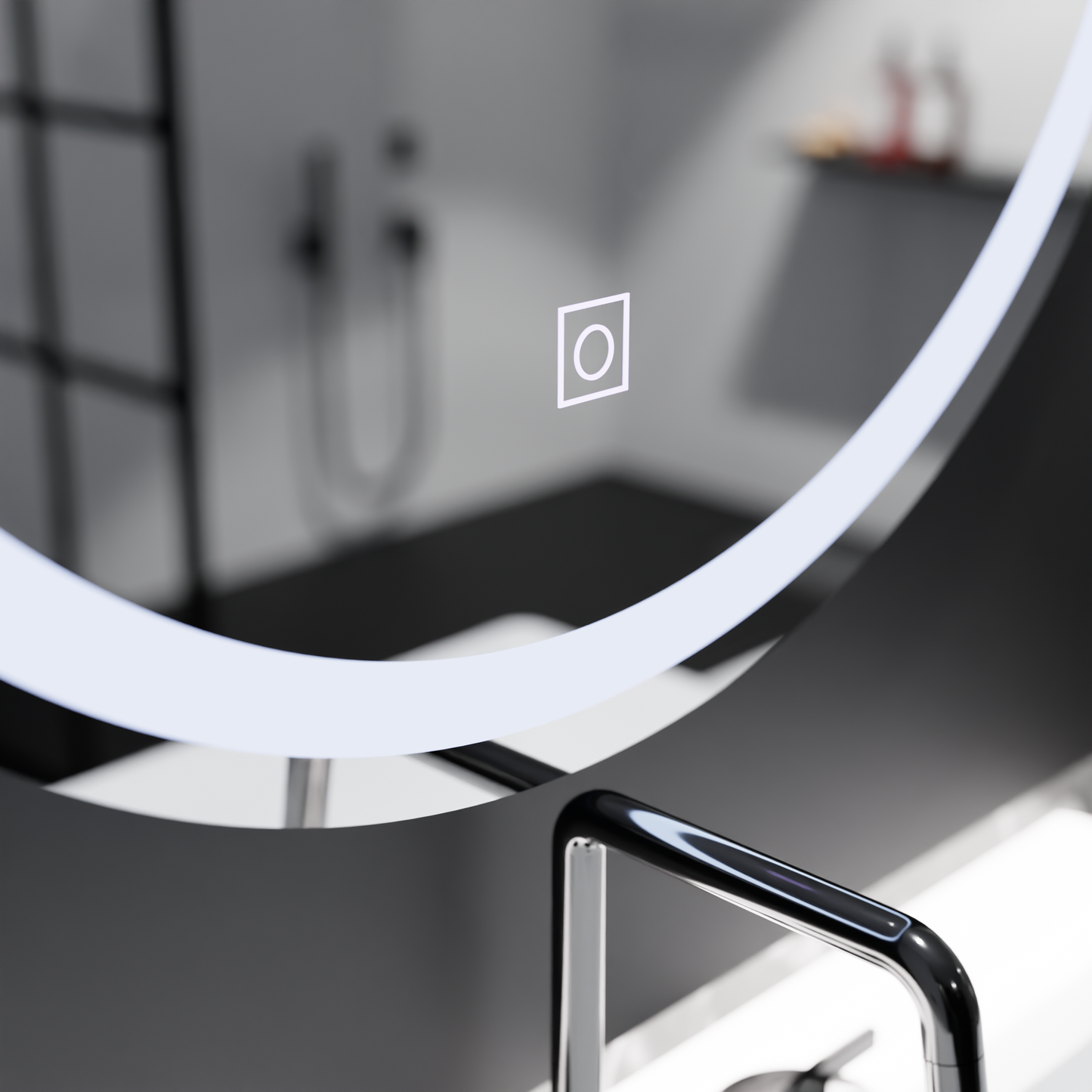 Oglinda LED Rotunda, 70cm, Basic Touch