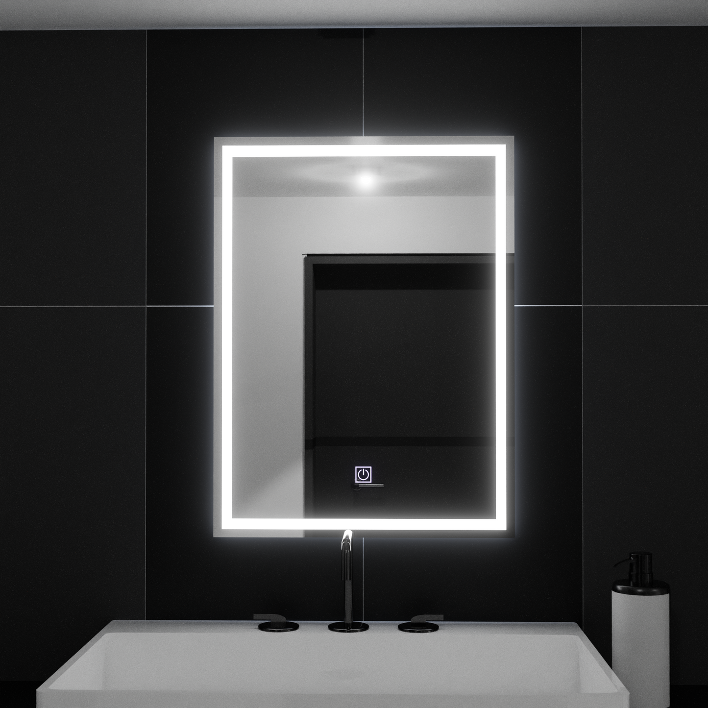 Oglinda LED Rectangulara, 60x80cm, FRAME Basic Touch