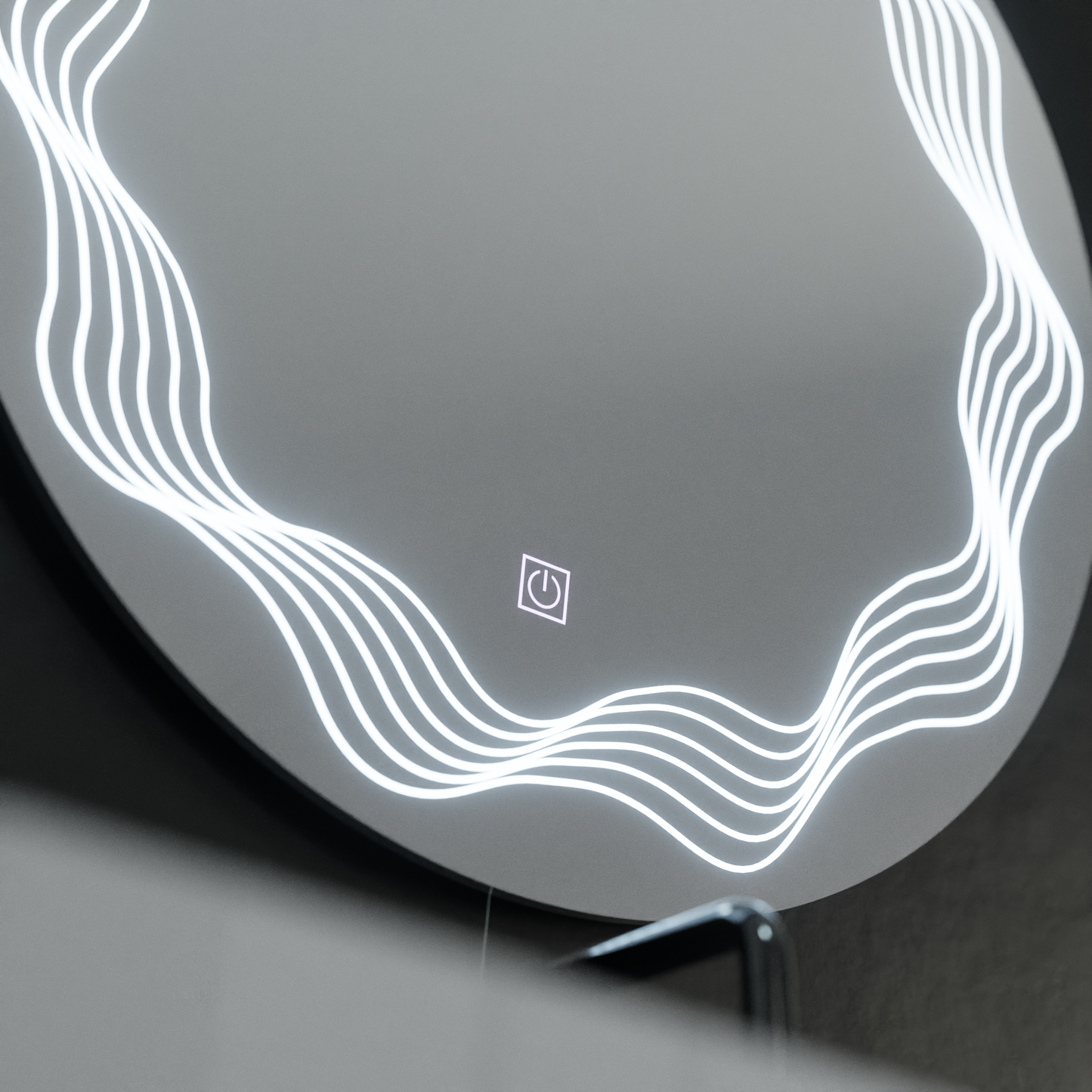 Oglinda LED Rotunda 60cm, Flusso Touch, Sistem Dezaburire, Dimabila