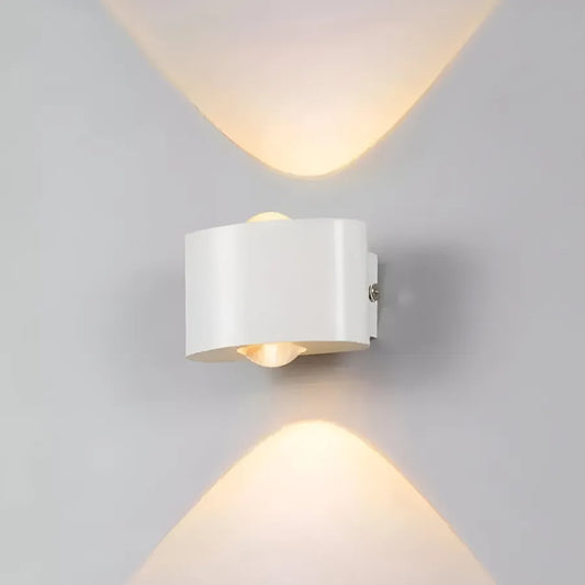 Fantas Aplica LED de Exterior si Interior, 2 Surse x 1W, IP65, Metalic, Alb, 3000K