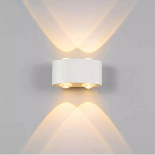 Fantas Aplica LED de Exterior si Interior, 4 Surse x 1W, IP65, Metalic, Alb, 3000K