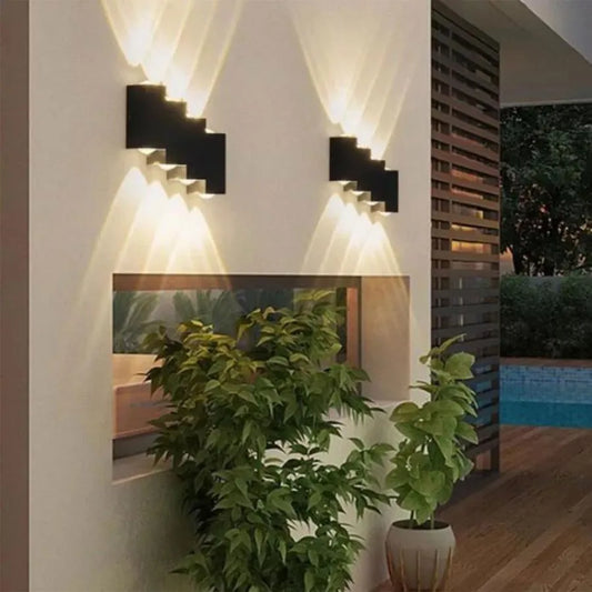 Aplica LED de Exterior Aeetes, 8W, Metal, Negru