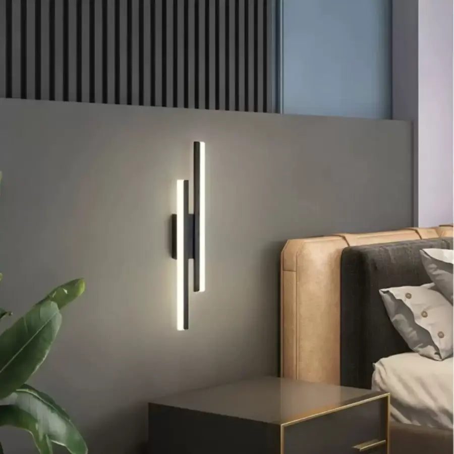 Aplica LED Lyra, 18W, Acril, Alb Negru