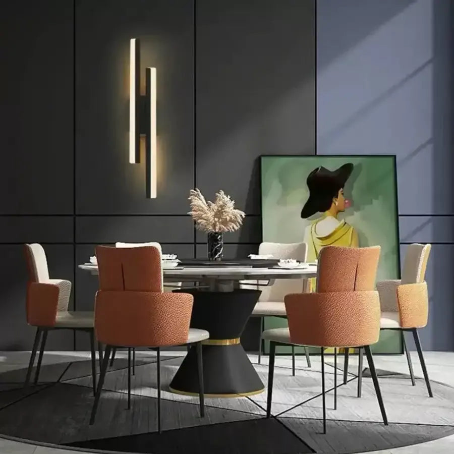 Aplica LED Lyra, 18W, Acril, Alb Negru