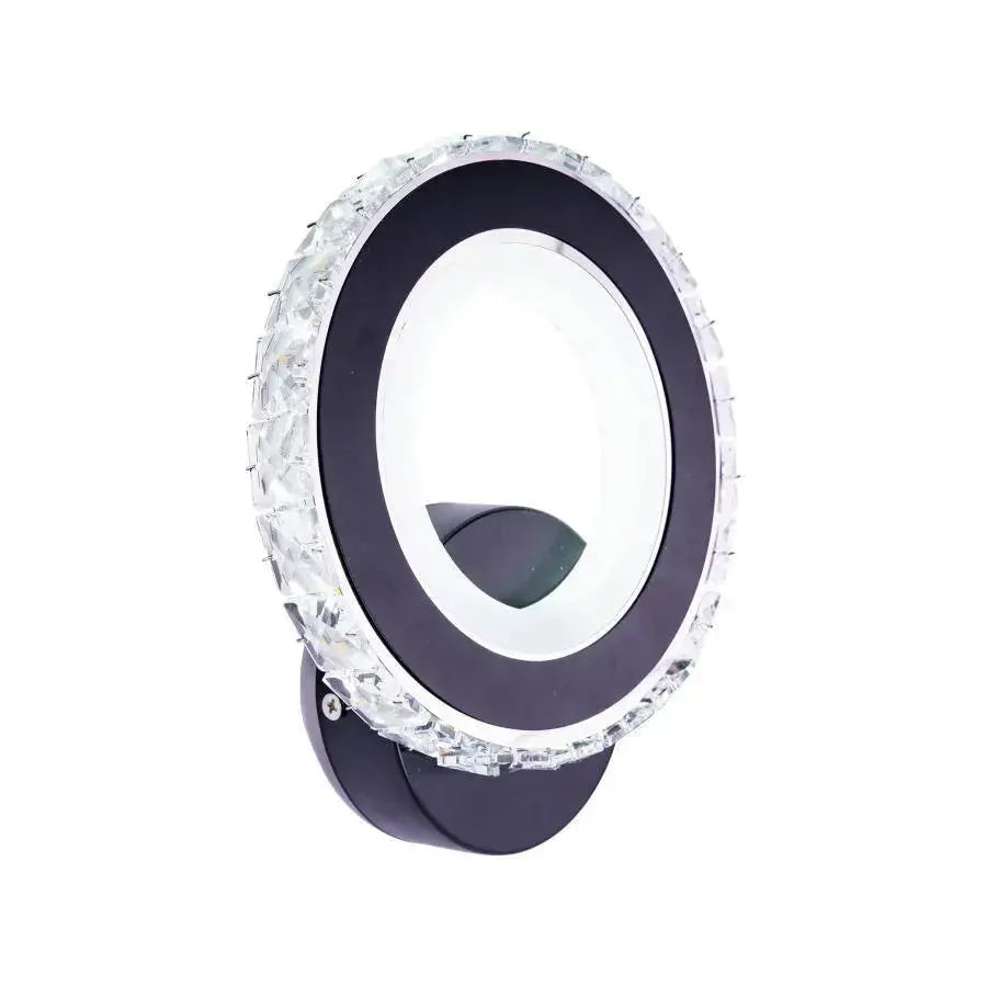 Aplica LED NOVA Rotonda, 16W, Negru & Inox, lumina Calda/Rece/Neutra