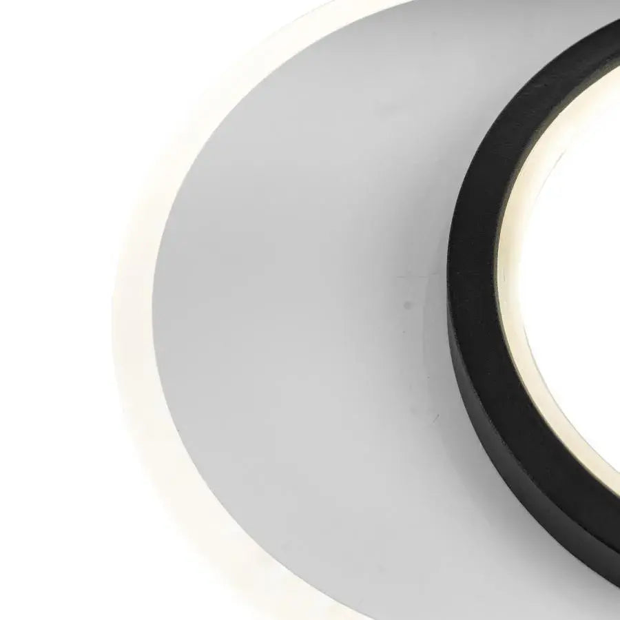 Aplica LED SMALON, 27W, 2 Cercuri, lumina Rece/Calda/Neutra, Alb Negru