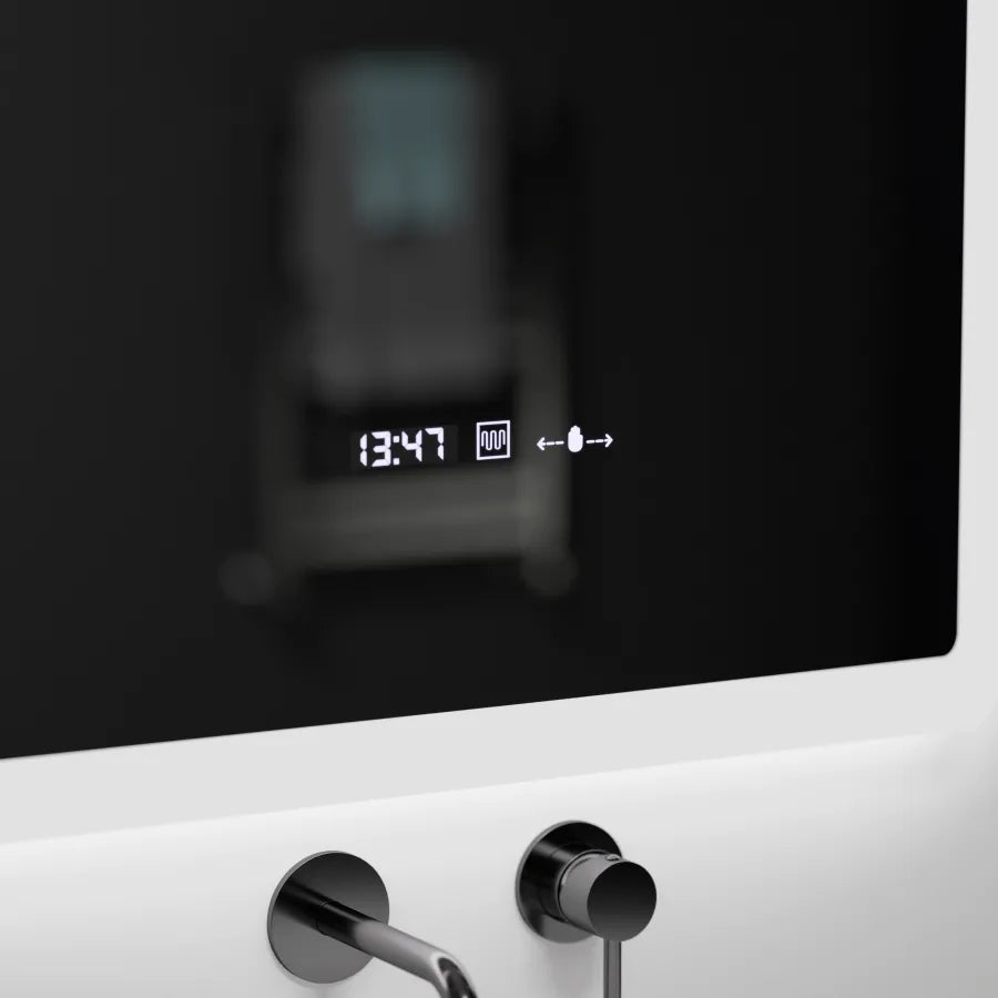 Oglinda LED Rectangulara, 60x80cm, Pugliesi Senzor MotionGlow Marcello, Sistem Dezaburire, Ceas & Termometru, Dimabila