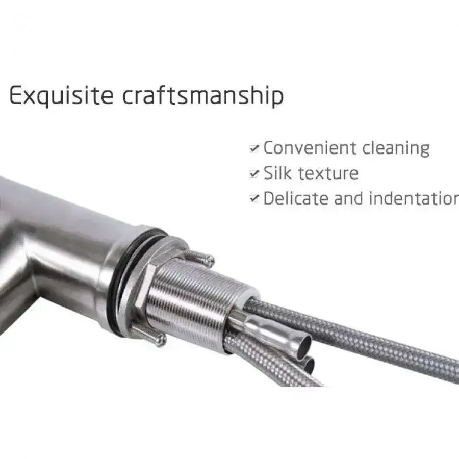 Baterie Bucatarie cu Dus Extractibil, Inox SUS304, Satinat, CF018