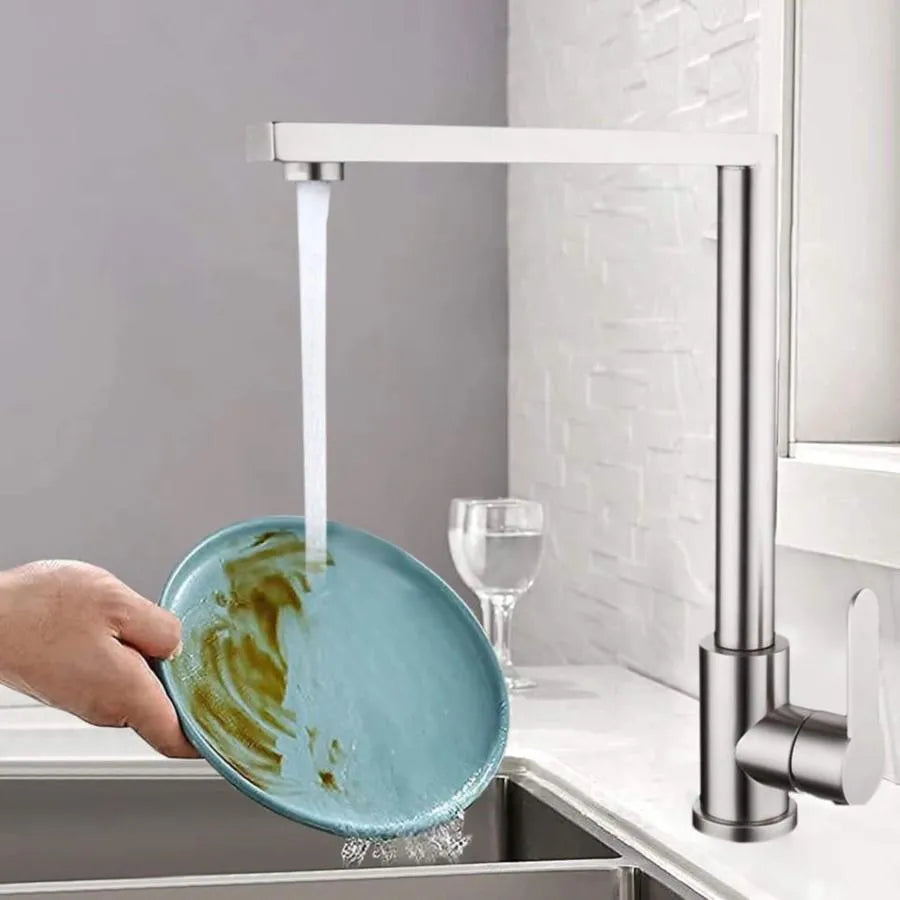 Baterie Bucatarie Inox Argintiu