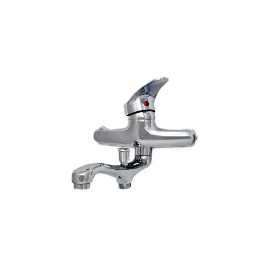 Baterie Cada Crom Lucios - Set Complet cu Pipa Pivotanta de 18cm, Para, Furtun și Excentrice Incluse