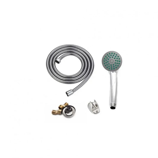 Baterie Cada Crom Lucios - Set Complet cu Pipa Pivotanta de 18cm, Para, Furtun și Excentrice Incluse