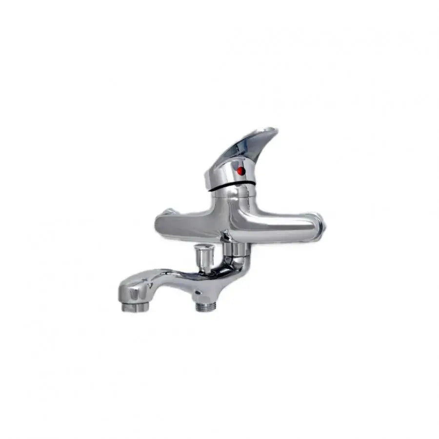 Baterie Cada Crom Lucios - Set Complet cu Pipa Pivotanta de 25cm, Para, Furtun și Excentrice Incluse