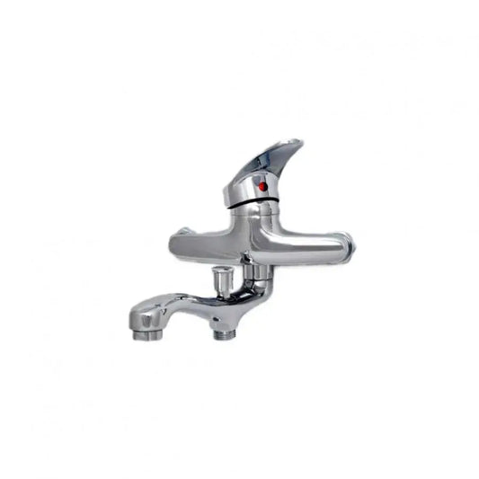 Baterie Cada Crom Lucios - Set Complet cu Pipa Pivotanta de 25cm, Para, Furtun și Excentrice Incluse