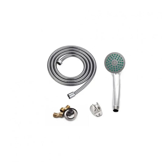 Baterie Cada Crom Lucios - Set Complet cu Pipa Pivotanta de 25cm, Para, Furtun și Excentrice Incluse