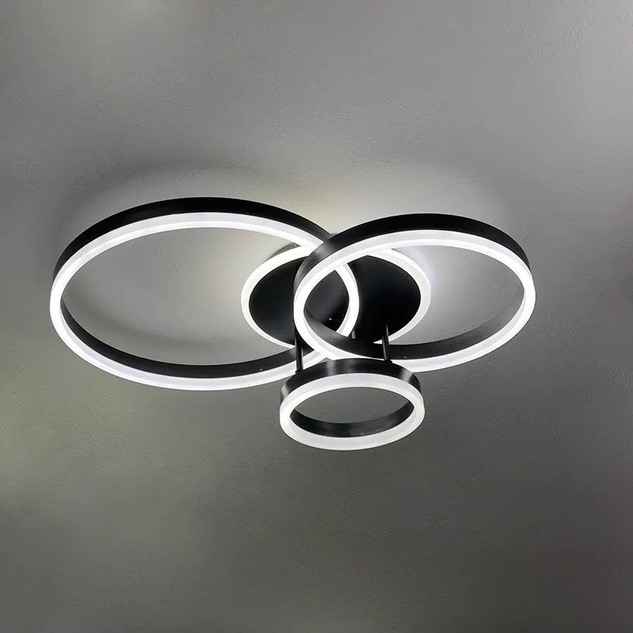 Lustra LED cu Telecomanda ELISABETH 94W Dimabila Negru