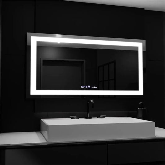 Oglinda LED Rectangulara, 160x80cm, Verite MotionGlow Marcello, Sistem Dezaburire, Ceas & Termometru, Dimabila