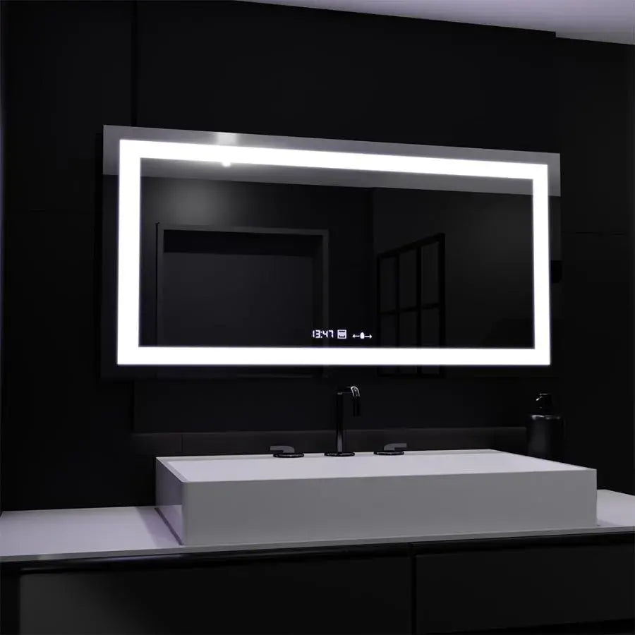 Oglinda LED Rectangulara, 160x80cm, Verite MotionGlow Marcello, Sistem Dezaburire, Ceas & Termometru, Dimabila