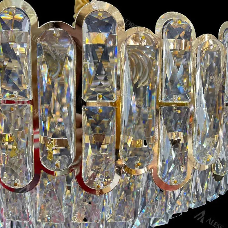 Candelabru Cristal Bamsi 10x E27 Diametru 60cm Auriu