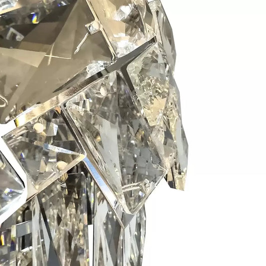 Candelabru Cristal WINDSOR Nobile 5xE27, Diametru 40cm, Crom Lucios, Inaltime Reglabila