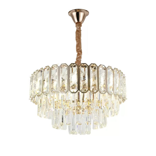 Candelabru Cristal Roberto 5x E27 Auriu