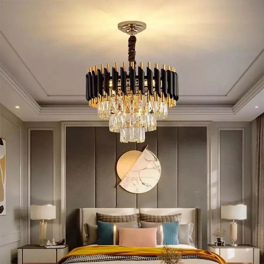 Candelabru Sahar 5x E14 Diametru 36cm Auriu Negru