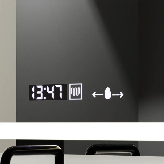 Oglinda LED Rectangulara, 120X70cm, Radiante Senzor MotionGlow Marcello, Sistem Dezaburire, Ceas & Termometru, Dimabila