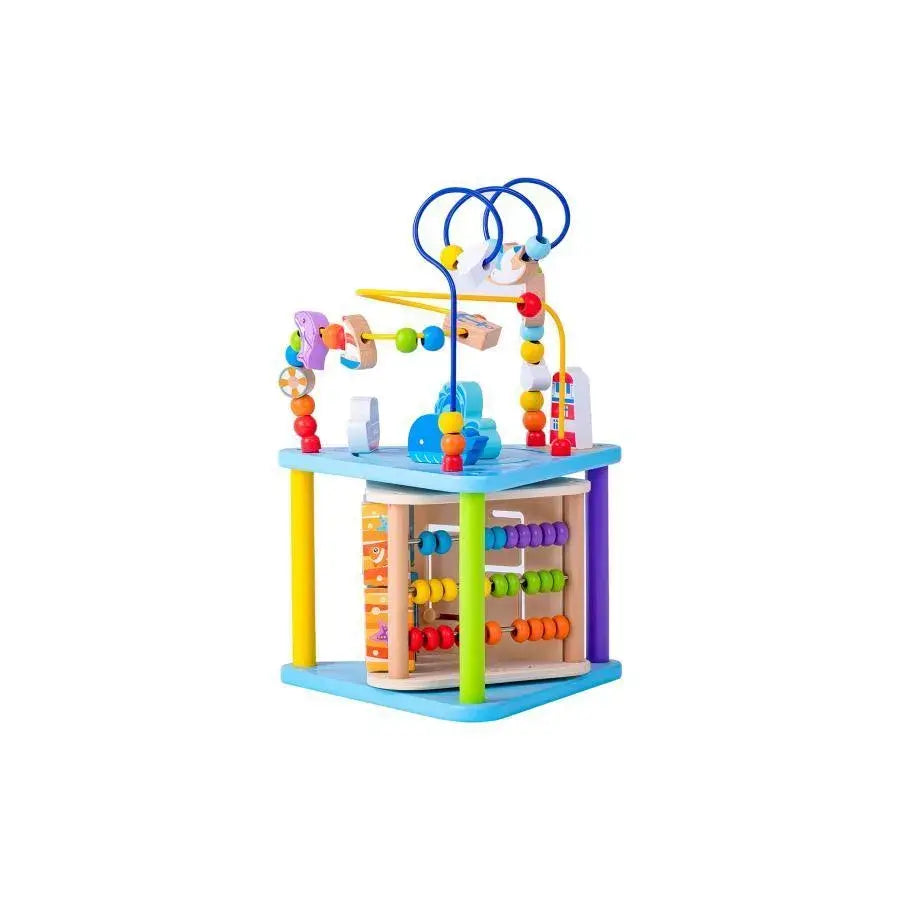Joc Educativ Montessori cu Tematica Ocean, Multifunctional, Multicolor, Lemn