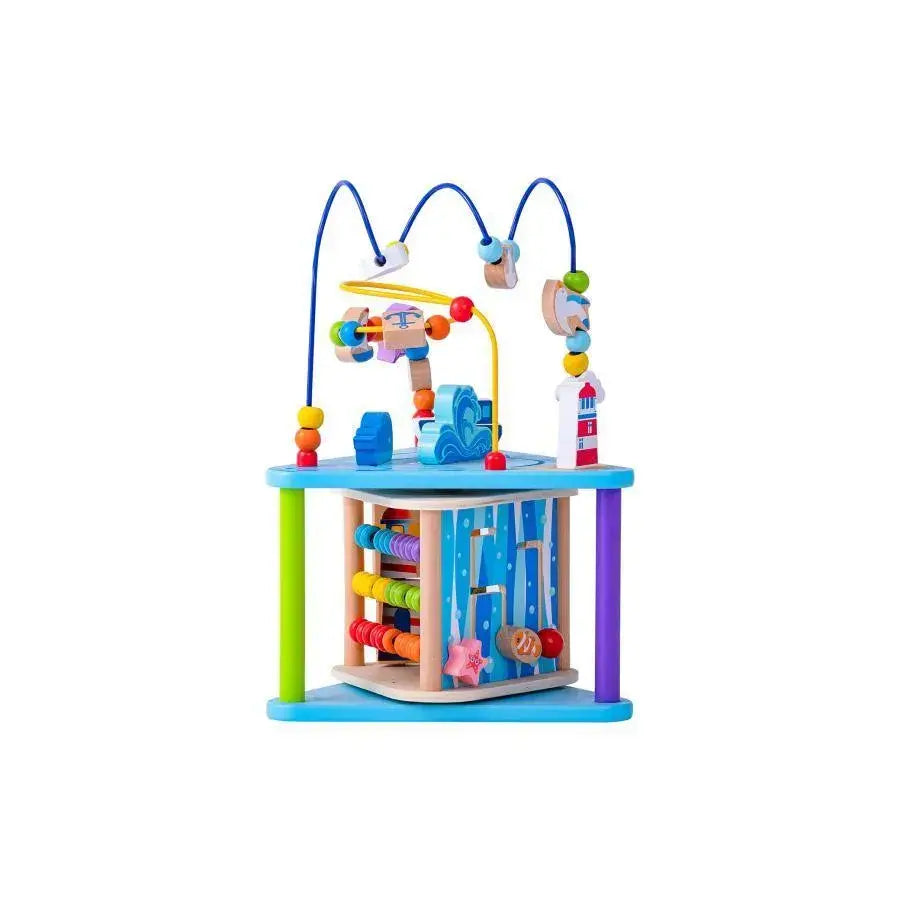 Joc Educativ Montessori cu Tematica Ocean, Multifunctional, Multicolor, Lemn