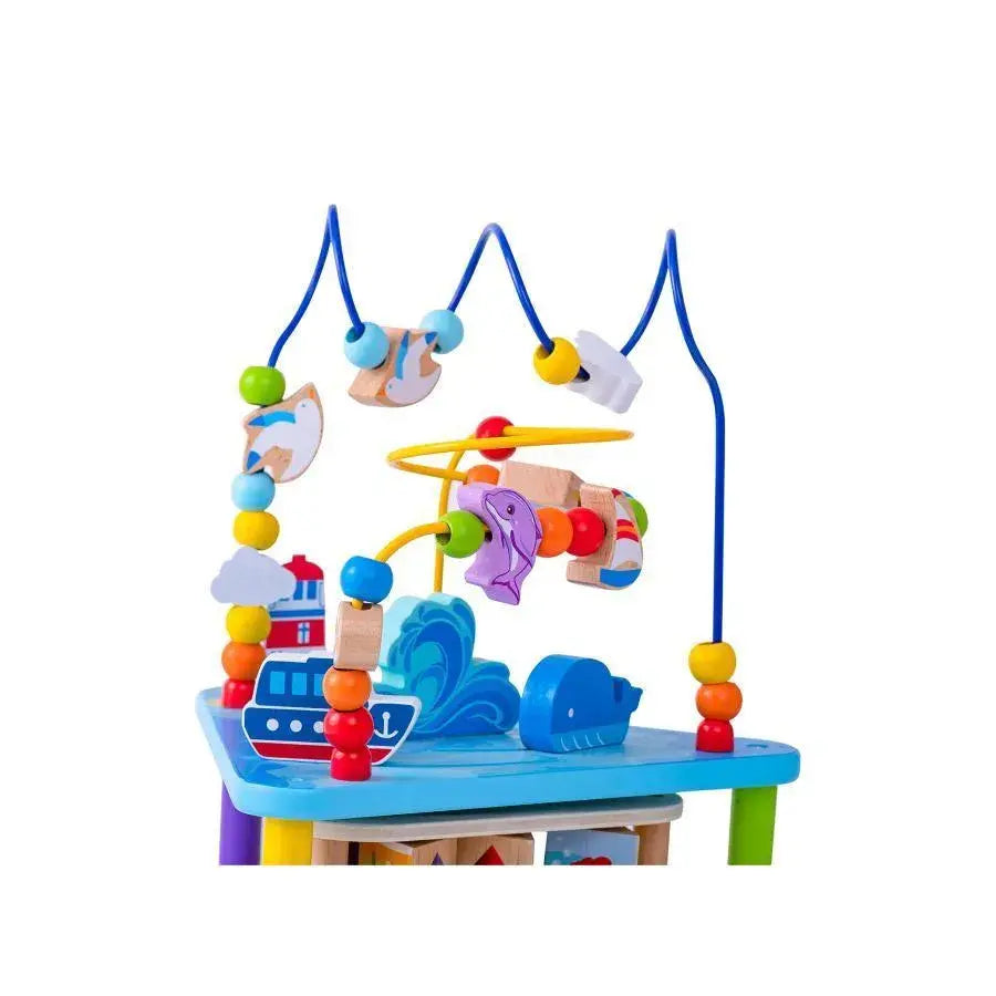 Joc Educativ Montessori cu Tematica Ocean, Multifunctional, Multicolor, Lemn