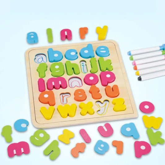 Joc Educativ tip Tabla de Lemn cu Numere multicolore, Set 6 bucati Carioci, Lemn