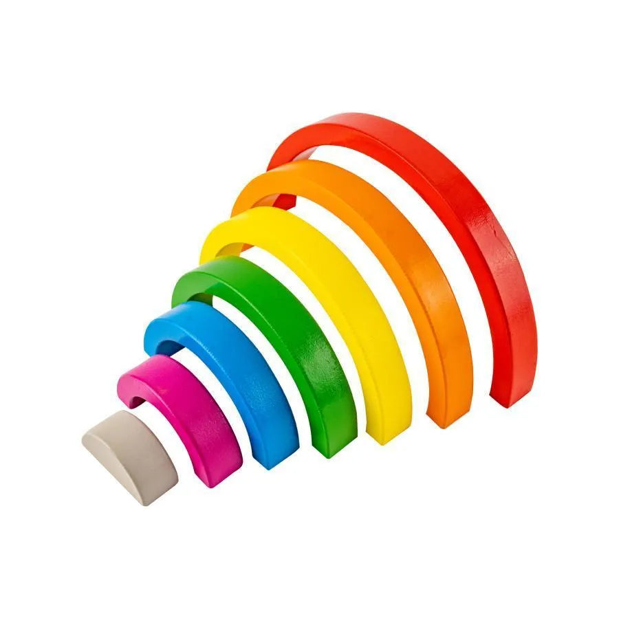 Joc tip Curcubeu, Multicolor, 7 Piese, Lemn