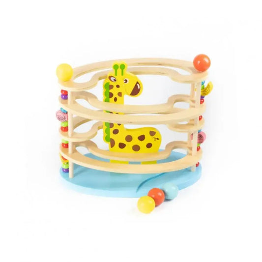 Joc tip Girafa cu Bilute Multicolore, Lemn