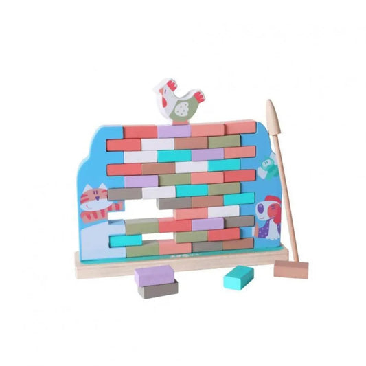 Joc tip Puzzle 3D cu Animalute Domestice, Multicolor, Lemn