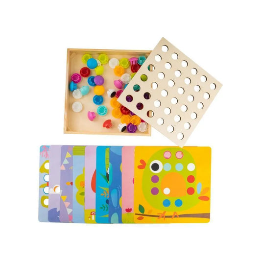 Joc tip Puzzle cu Animalutele Padurii, 62 Piese Colorate, Plastic