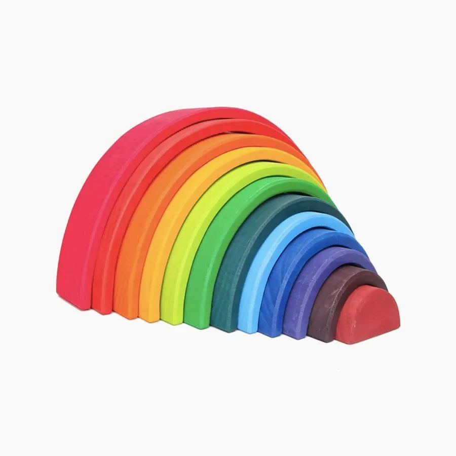 Joc tip Puzzle Curcubeul Multicolor, 12 Piese, Lemn