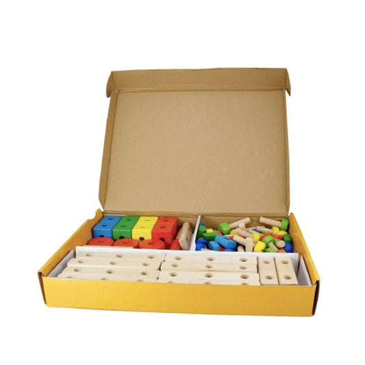 Joc tip Puzzle Multifunctional de Asamblare a Pieselor, 78 Piese, Multicolor, Lemn