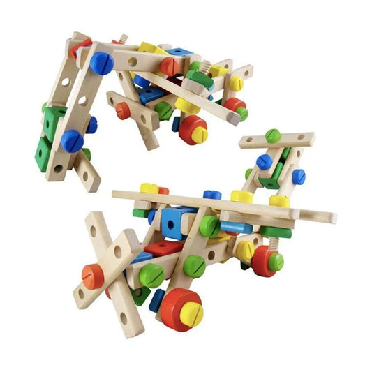 Joc tip Puzzle Multifunctional de Asamblare a Pieselor, 78 Piese, Multicolor, Lemn