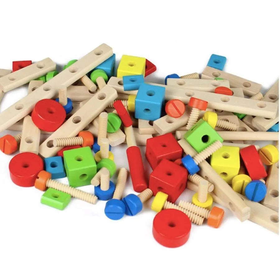 Joc tip Puzzle Multifunctional de Asamblare a Pieselor, 78 Piese, Multicolor, Lemn
