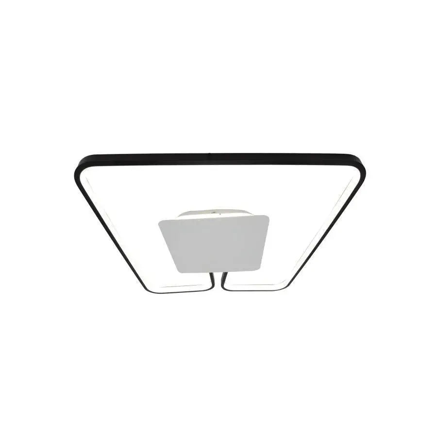Lustra LED cu telecomanda ANKA, 106W,  lumina Calda/Neutra, Dimabila, Negru