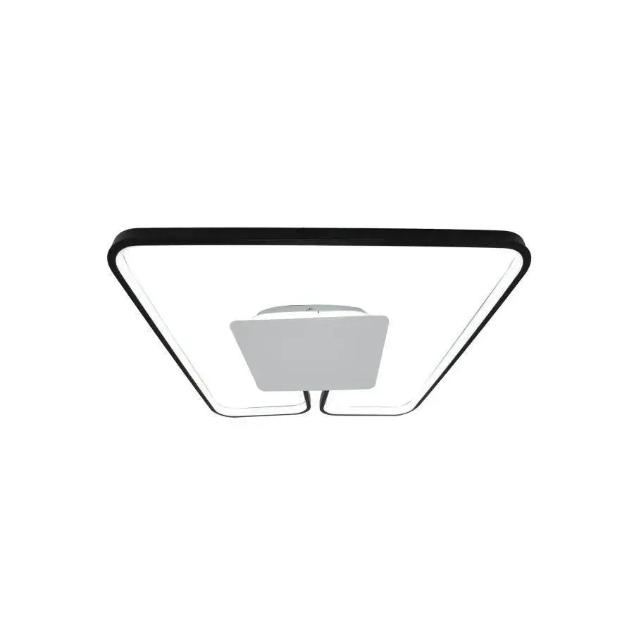 Lustra LED cu telecomanda ANKA, 106W,  lumina Calda/Neutra, Dimabila, Negru