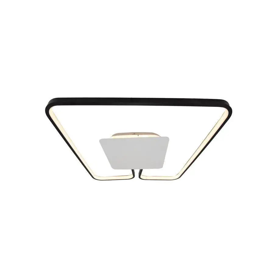Lustra LED cu telecomanda ANKA, 106W,  lumina Calda/Neutra, Dimabila, Negru